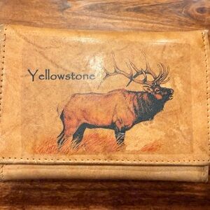Vintage!  Yellowstone Elk Tri-Fold Bugling Elk Wallet